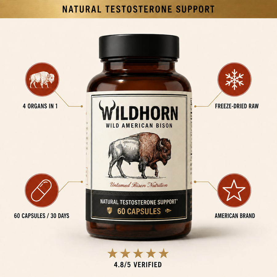 WILDHORN Wild American Bison | Natural Testosterone Support 1