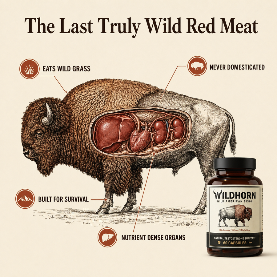 WILDHORN Wild American Bison | Natural Testosterone Support 7