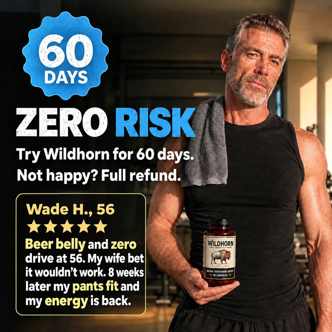 Wild Bison testosterone booster supplement by WILDHORN, showing the product bottle with bold labeling and natural ingredients.
