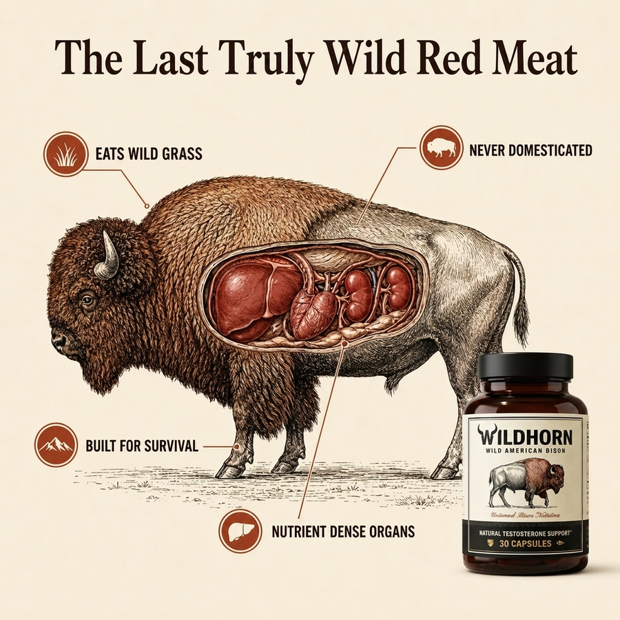 WILDHORN Wild American Bison | Natural Testosterone Support® 7